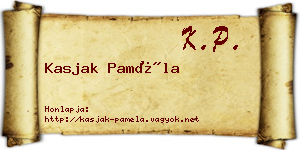 Kasjak Paméla névjegykártya